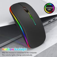 Wireless LED Bluetooth-compatible Mouse For iPad Computer Laptop PC RGB Rechargeable 2.4Ghz Silent Mouse Ergonomic Gaming Mouse