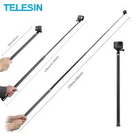 ► TELESIN 106 Selfie Stick Carbon Fiber Extendable Handheld Monopod for GoPro Hero 10 9 8 7 6 5 Osmo Action Insta360 GoPro Max