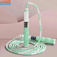 2.8m Soft Beads PVC Cord Silicone Skip Rope for Baby Kids Women Exercise Fitness Jump Rope Adjustable Bamboo Beaded Jumping Rope