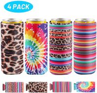 4pack Slim Can CoozieCooler BagsSlim Can Holder Beer Cooler Bags Fits 12oz Slim Energy Drink Beer Coozie Wine Bags Wine Cooler