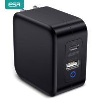 ESR 65W GaN Charger USB PD 3.0 Fast Charger Fast Charge Foldable Wall Charger for for US Plug Dual Port