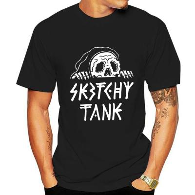 t shirt Sketchy Tank Lurker Black Tee Shirt Mens Round Neck Cotton T-shirt Fashion Short Sleeves Tops Clothing