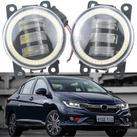 BINGWFPT 2PCS LED Angel Eye DRL ไฟวิ่งกลางวันสำหรับ Honda City Grace 2014 2015 2016 2017 2018 2019หมอกไฟรถจัดแต่งทรงผม