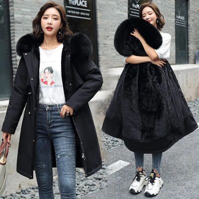2023 New Winter Jacket Women Parkas Warm Casual Parka Clothes Long Jackets Hooded Parka Female Fur Lining Thick Mujer Coat