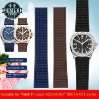 Silicone Waterproof Watchband 19mm For Patek Philippe Aquanaut 5067A-001 Series Bracelet Rubber WatchStrap For Womens Wristband