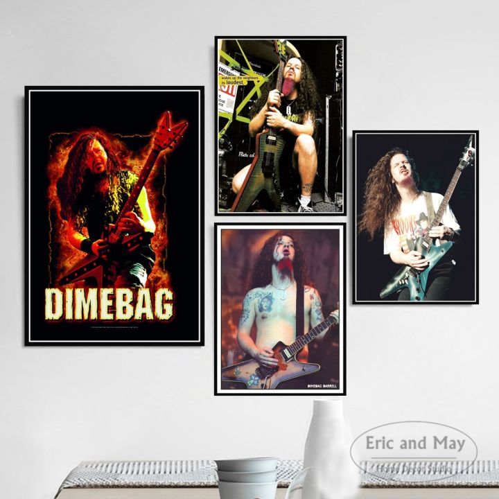 โอซี-อุรุกวัย-dimebag-เพลงวงดนตรีร็อก-darrell-กีตาร์โลหะผ้าใบวาดภาพโปสเตอร์และภาพพิมพ์โปสเตอร์โบราณของตกแต่งบ้านสำหรับตกแต่ง