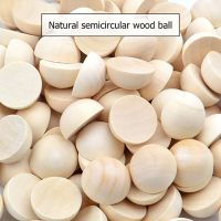 【YF】▪☏ﺴ  Half Wood Balls Bead Unfinished Split Beads Round Kids and Accessories Decoration