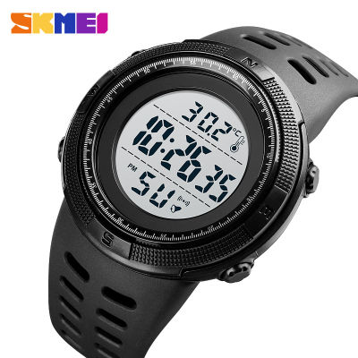 SKMEI นาฬิกาข้อมือดิจิทัลชาย,นาฬิกาแฟชั่นสามารถวัดอุณหภูมิของร่างกายกันน้ำได้นาฬิกาข้อมือ1681