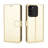 เคส8C แบบกระเป๋าสตางค์สำหรับ Tecno Spark ปลอก PU หนังกลับแบบตั้งเคสแบบพับปิดได้