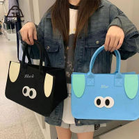 ใหม่ ins สุทธิสีแดงการ์ตูนกระเป๋าถือ Felt Tote Bag กระเป๋าสักหลาดน่ารักกระเป๋าถือสําหรับพนักงานออฟฟิศ