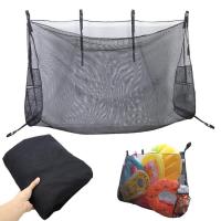 Pool Float Net Storage Foldable Pool Hanging Storage Bag Large Capacity Hanging Net Multifunctional Bag for Pool Toy Beach Inflatable Toy method