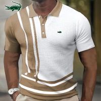 【CC】ஐ✵  Mens Polo Shirt Stitching Lapel Short Sleeve Tee Top Figure Breathable Routine