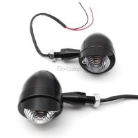 Black RetroTurn Signals For Honda VT Shadow Spirit Velorex Deluxe 600 750 1100