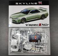 AOSHIMA 1/24 NISSAN BNR34 SKYLINE GT-R V-specⅡ Nur. 02 (โมเดลรถยนต์ Model DreamCraft)