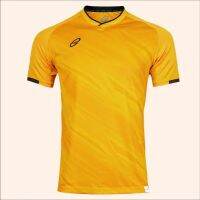 EGO SPORT EG5136 เสื้อคอวีไหล่สโลปแขนสั้น สีเหลืองทอง (99.95% Anti-Bacteria)