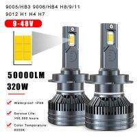 [Hot K] 50000LM H7 H4 H11ไฟหน้ารถมอเตอร์ไซค์แบบ LED หลอดไฟ320W พลังงานสูง H1 H8 H9 HB4 HB3 9005 9006เทอร์โบ9012โคมไฟไฟหน้ารถสีขาว6000K