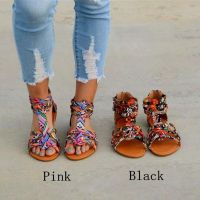 【CW】 2023 Fashion New Shoes Bohemia Gladiator Beach Flat Leisure Female Ladies Sandals 5 Color