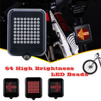 AUBTEC USB Rechargeable Cycling Bike Warning Turn Signals Light 64 LED Automatic Direction Indicator Bicycle Rear Taillight