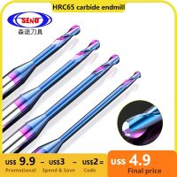 SENO 1PCS เครื่องมิลลิ่ง HRC65 Extra Long Ball Nose End Mill 2 Flutes เครื่องมืองานไม้ CNC Finishing Machining Endmill Cutter