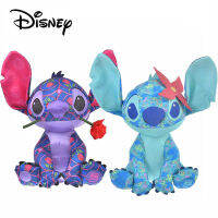 การ์ตูน Lilo &amp; Stitch 2023 Limited Edition Stitch Rose Doll Plush ของเล่น Kawaii Comfort ตุ๊กตาของขวัญวันเกิดสำหรับเด็กผู้หญิงของแท้