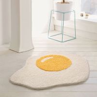 2021Creative Egg Bathroom Rug Funny Entrance Carpet Rugs Kitchen Rug Bedroom Floor Mats Nordic Welcome Doormat Chic Room Decor