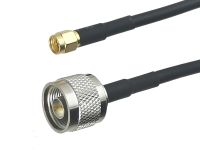 1Pcs RG58 N Male Plug to SMA Male Plug Connector RF Coaxial Jumper Pigtail Cable For Radio Antenna 6inch~50M Electrical Connectors