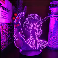 Boku no Hero Academia Ashido Mina 3D ANIME LAMP MY HERO ACADEMIA 3D Visual LED Nightlights For Bedroom Decor