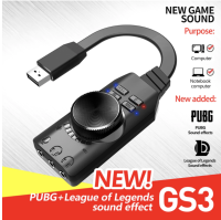 GS3 7.1 Channel Card Adapter Adapter Adapter USB Audio 3.5มม.ชุดหูฟังสเตอริโอสำหรับ PC โน๊ตบุ๊คเดสก์ท็อปเข้ากันได้กับ Windows 7/8