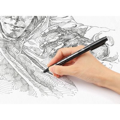 12pcsset Waterproof Fade Proof Micron PenTip Fine Liner Black Sketch Water Marker Pen for Manga