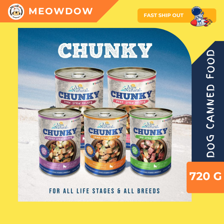 Alps Natural Chunky Dog Canned Food 720g Alps Natural Chunky Stew Dog
