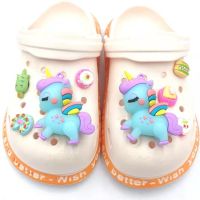 Creative Cartoon Unicorn Hole Shoes Shoe Charms Accessories For Croc Shoe Buckle Cute 3D Shoe Flower DIY Shoes Decorations