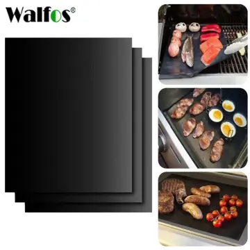 BBQ Mat 40*33cm BBQ Outdoor Baking Non-Stick Mat Reusable for Party BBQ Mat  Accessories Sheet Heat Resistant Easy Cleaning