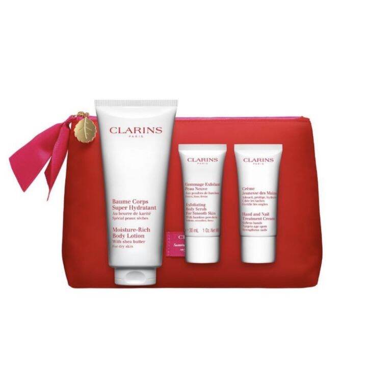 Clarins Moisture Rich Body Lotion 200ml ครีมบำรุงผิวกายสำหรับผิวแห้ง พร้อมของแถม Th