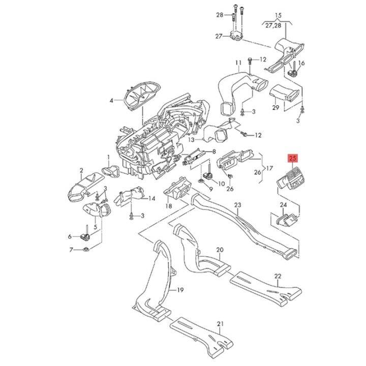 car-rear-center-air-outlet-vent-air-condition-trim-8w0819203b-for-audi-a4-8w-b9-2017-2021-8w0-819-203-b-6ps