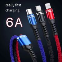 3in1 Data USB Cable for iPhone Fast Charger Charging Cable For Android phone type c xiaomi Samsung Charger Wire For iPad