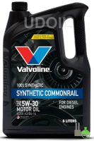 น้ำมันเครื่อง ดีเซล วาโวลีน 5W-30 Valvoline SYNTHETIC COMMONRAIL สังเคราะห์แท้ 100%  6+1ลิตร (ซินเธติค คอมมอนเรล)