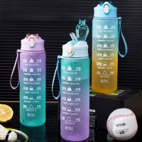 700ml Gradient Sports Water Bottle Cute Frosted Cup with Straws for Female Girls Gift Beauty Camping Tour Sport Water Bottle