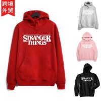 [COD] Cross-border foreign trade fashion European and autumn winter men women stranger things letter print long-sleeved hooded sweater