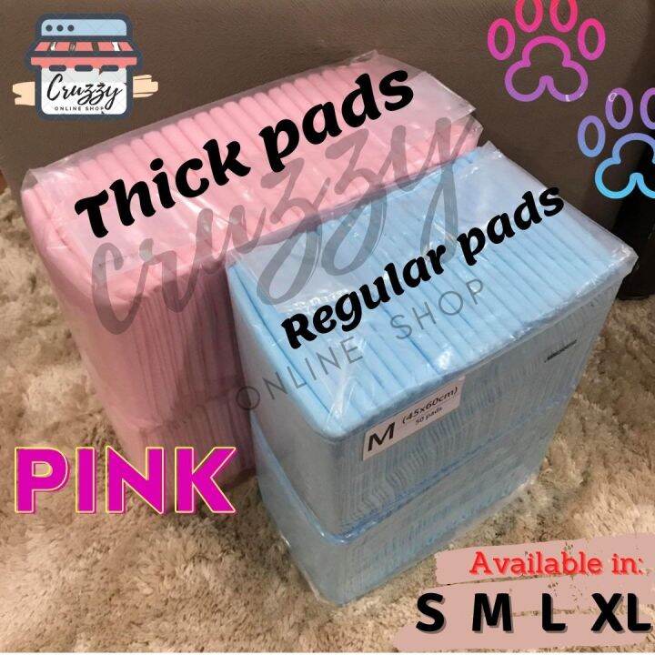 PINK Thick (S M L XL) Pet training pee pads Urine pads Pack PINK