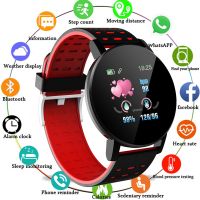 นาฬิกาสมาร์ท 2021 ผู้ชาย 119Plus นาฬิกาฟิตเนสผู้หญิง Smartwatch นาฬิกาสมาร์ทกันน้ํา Magic Band Android IOS Montre Intelligente