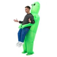 Funny Inflatable Halloween Alien ET Cartoon character Mascot Costume Advertising Adult Fancy Dress Party Animal carnival props