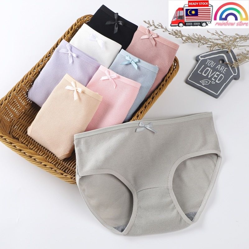 Women's Panties Candy Color Cut Korean Underwear Panties Women New Thread Cotton Underwear Sellear Dalam