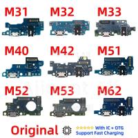 แท่นชาร์จเร็ว USB ดั้งเดิม สายชาร์จ Flex Cable สําหรับ Samsung Galaxy M30 M30s M31 M31s M32 M33 M40 M42 M51 M52 M53 M62 4G 5G