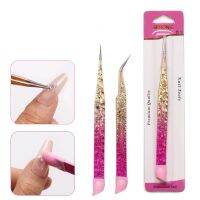 【LZ】✁  Nail Art Pinças para Cílios Extensão Rhinestone Picker Ferramenta Pinças Etiqueta Decal Decor Foil Pinças