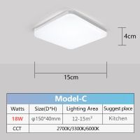 LED Ceiling Lamp in Square for living room Natural Light Warm/Cold White Modern Home 48/36/24/18W for Bedroom Kitchen lighting