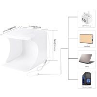 PULUZ 12*12in31*31cm Lightbox Adjustable Light Ring LED Panel Photography Tentbox Photo Studio Shoot Box &amp; 6 Color Backdrop