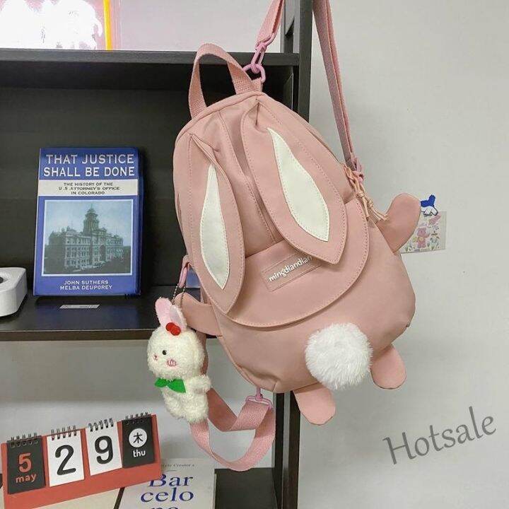 hot-sale-c16-a-t-a-cute-rabbit-canvas-bag-female-2023-new-style-japanese-dual-use-backpack-campus-girl-one-shoulder-messenger-small