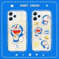 เคสโทรศัพท์Redmi 12 5G Redmi 12Cน่ารักการ์ตูนโดราเอมอนรูปแบบปลอกซิลิโคนอ่อนนุ่มใสRedmi12 5G Redmi12Cฝาครอบโทรศัพท์