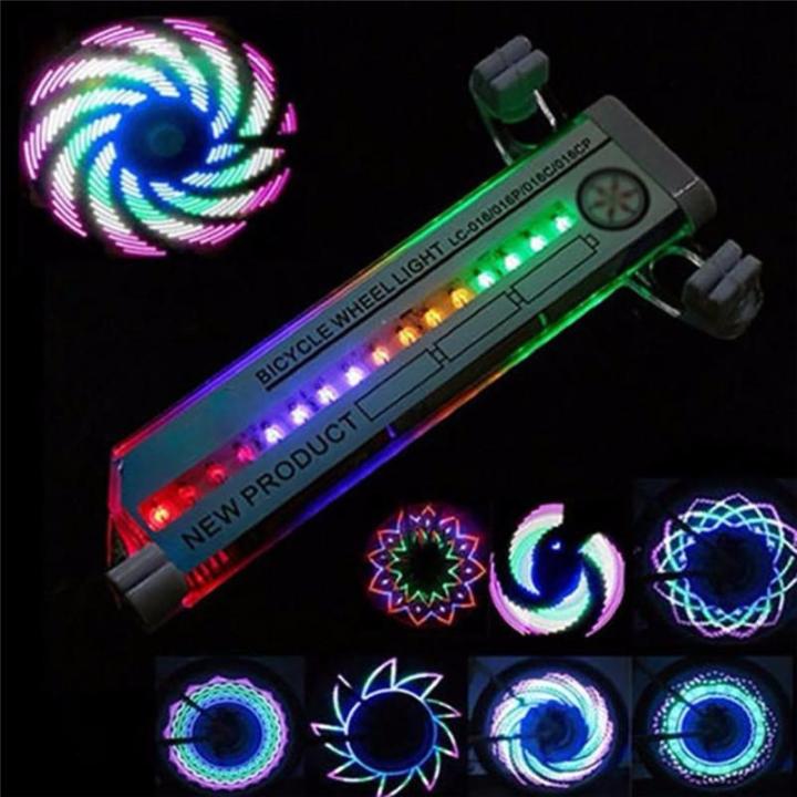 fdikou-มาใหม่ล่าสุดที่มีสีสันไฟรถจักรยานซี่ล้อรถจักรยาน-16-led-30-รูปแบบกันน้ำ