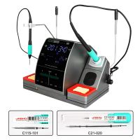 C115 C210ชุด JBC สถานีเหล็กบัดกรีจอแสดงผลดิจิตอลงานเชื่อม LCD สถานีบัดกรี1 In 2